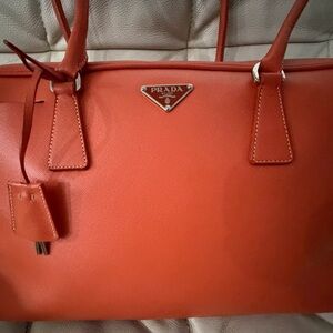 Prada Vibrant Orange Satchel